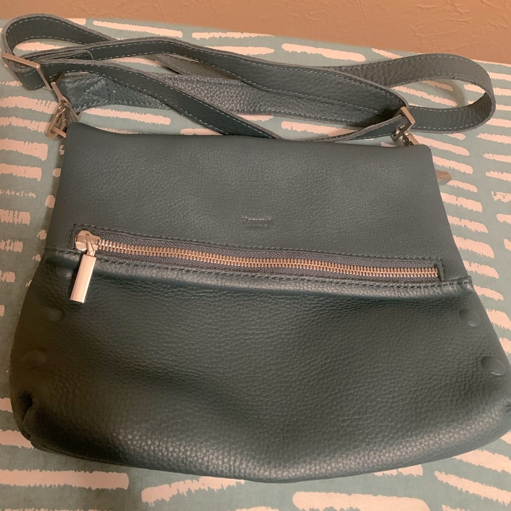 Hammitt VIP Leather Fold-Over Zip Flap Medium Crossbody Bag
